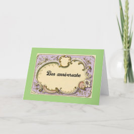 Bon anniversaire (Grattis på födelsedagen)-hälsnin Tack Kort