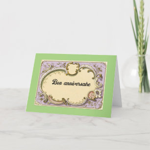 Bon anniversaire (Grattis på födelsedagen)-hälsnin Tack Kort