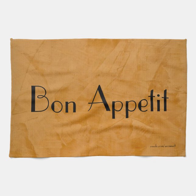 Bon Appetit 2.0 toskansk orange kökshandduk (Horisontell)