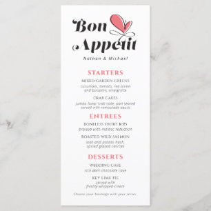Bon Appetit Bröllop Dinner Salmon White Meny