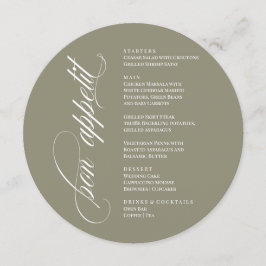 Bon Appetit elegant Menu Meny