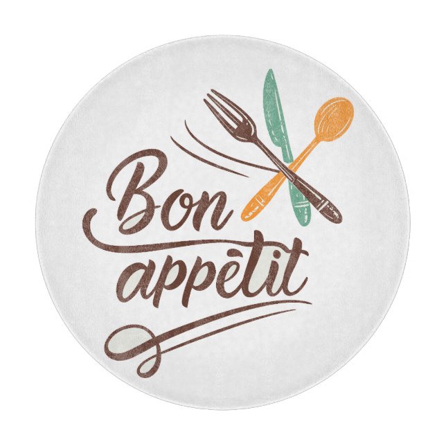 Bon Appétit Kitchen Decor Cutlery Illustration (Framsidan)