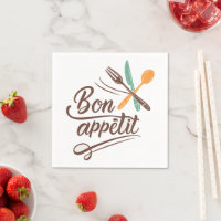 Bon Appétit Kitchen Decor Cutlery Illustration