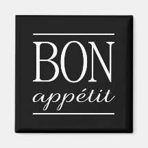 BON APPETIT Kitchen Typography Quote Black