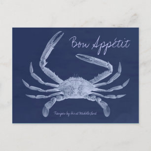Bon Appétit Kung Crab Recept Card Vykort