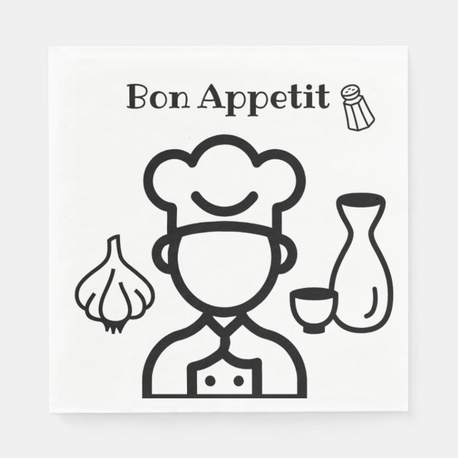Bon appetit lunch napkins  pappersservett (Framsidan)
