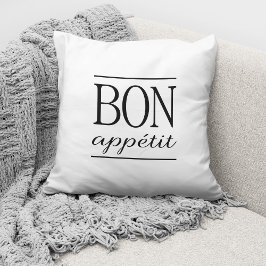 BON APPETIT Mattypografi Citat Kudde