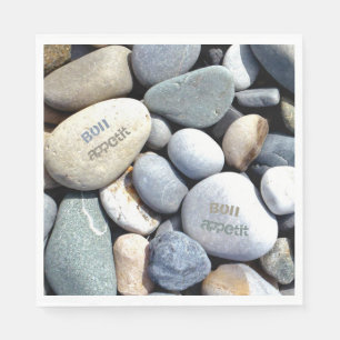 Bon Appetit Natural Colorful Snyggt Pebble Stones Pappersservett