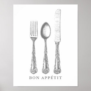 Bon appétit poster Fransk offert