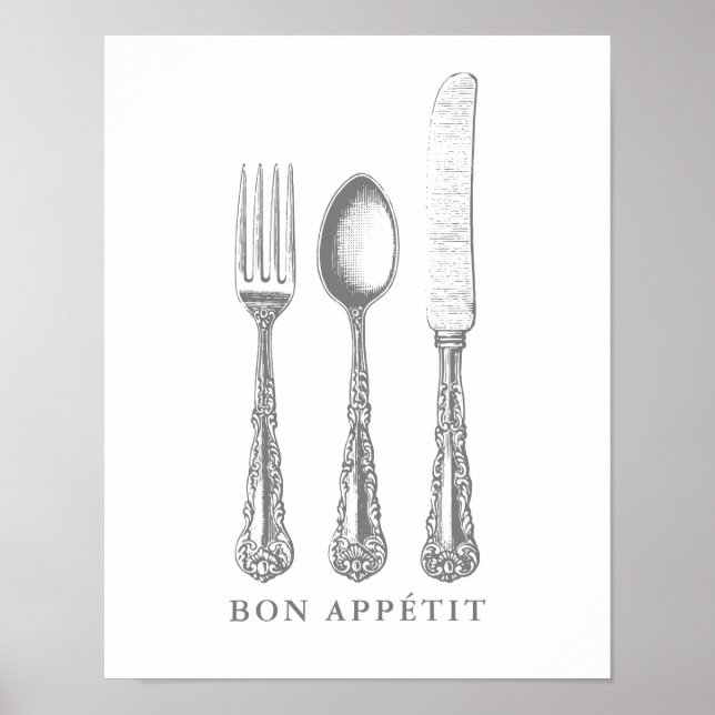 Bon appétit poster Fransk-offertmall (Framsidan)