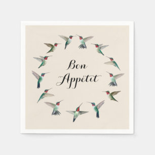 Bon Appétit Ruby-throated Hummingbird Pappersservett