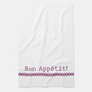 Bon Appétit Tea Towel Lila Snöre Kökshandduk