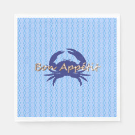 Bon-aptit—BLUE_Crab-diamant—Celebrate Pappersservett