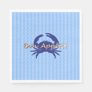 Bon-aptit—BLUE_Crab-diamant—Celebrate Pappersservett