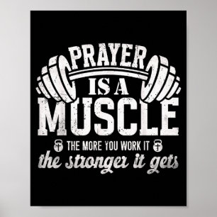 Bön är en muskel kristen fitness gym citat poster