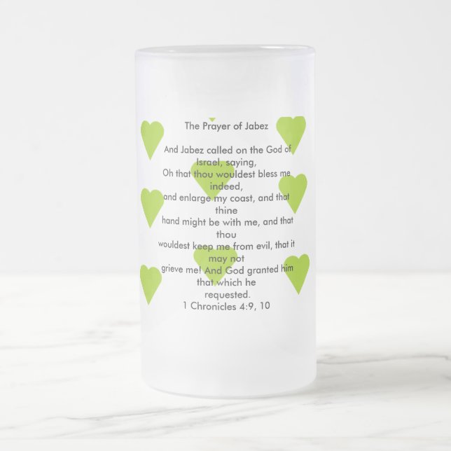 Bön av den Jabez muggen Frostat Ölglas (Center)