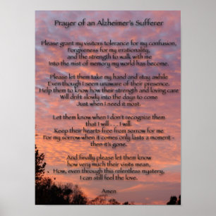 Bön av en Alzheimers lidande person Poster
