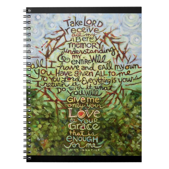 Bön av journalen för St. Igatius, bekräftelsegåva Anteckningsbok (Framsidan)