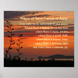Bön av Sanktt Francis av Assisi Poster