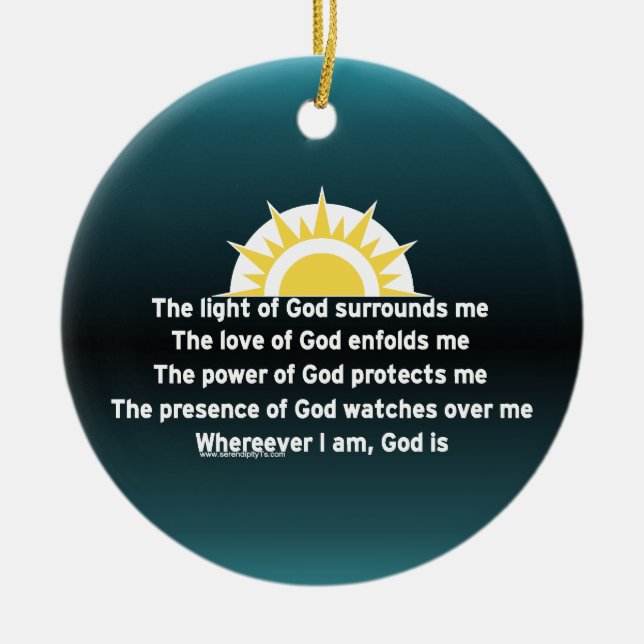 Bön av skydd julgransprydnad keramik (Framsidan)
