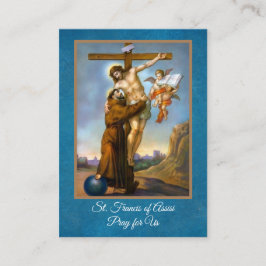 Bön av St Francis av Assisi heligakort Visitkort
