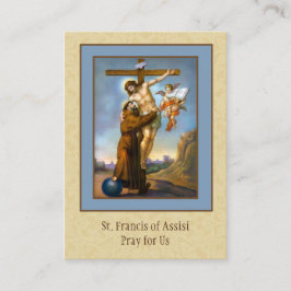 Bön av St Francis av Assisi heligakort Visitkort