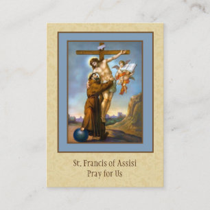 Bön av St Francis av Assisi heligakort Visitkort