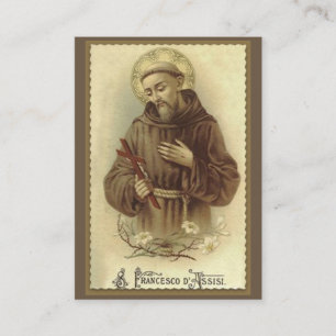 Bön av St Francis av den Assisi heligan Visitkort