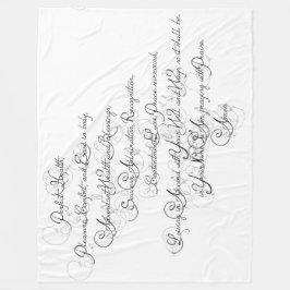 Bön av vård- och välsignelser fleecefilt