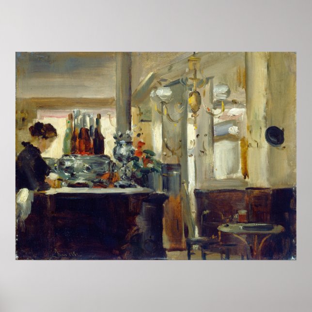 Bon Bock Café - Edouard Manet Fine Art Poster (Framsidan)