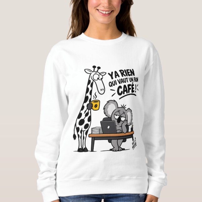 Bon Café – Funny Giraffe & Koala T Shirt (Framsida)