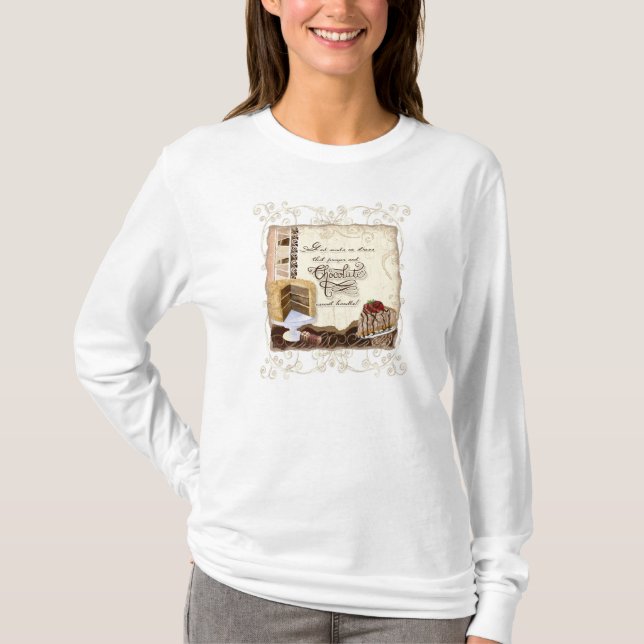 Bön- & chokladdam tshirt t shirt (Framsida)