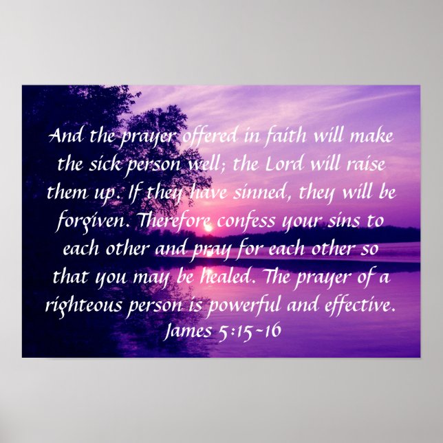 bön erbjuden i religiös bibel verse sunset poster (Framsidan)