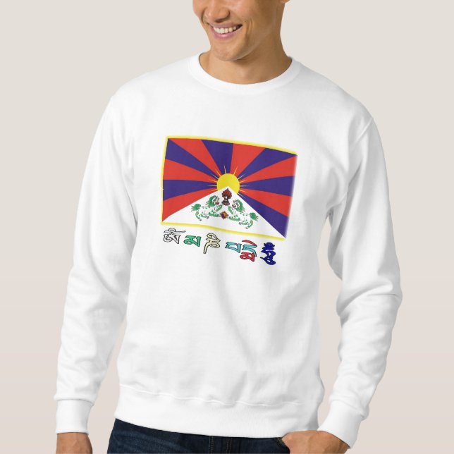 Bön för Tibet Långärmad Tröja (Framsida)