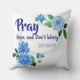 BÖN HOPP OROa EJ St. Padre Pio Blommor Kudde