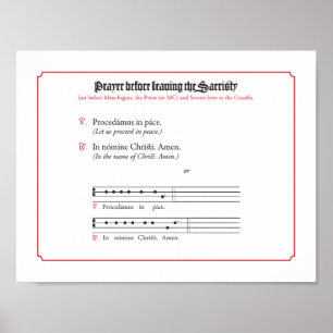Bön, innan att lämna sacristyen poster