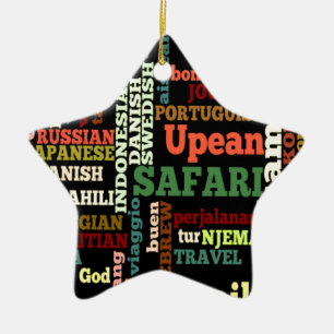 Bon Italienska Safari Hapanese Voyage Julgransprydnad Keramik
