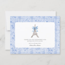 Bon Jour Bebe Romantic Blue Fransk Tack Vykort