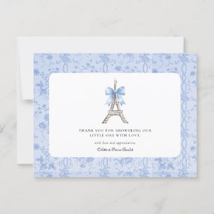 Bon Jour Bebe Romantic Blue Fransk Tack Vykort