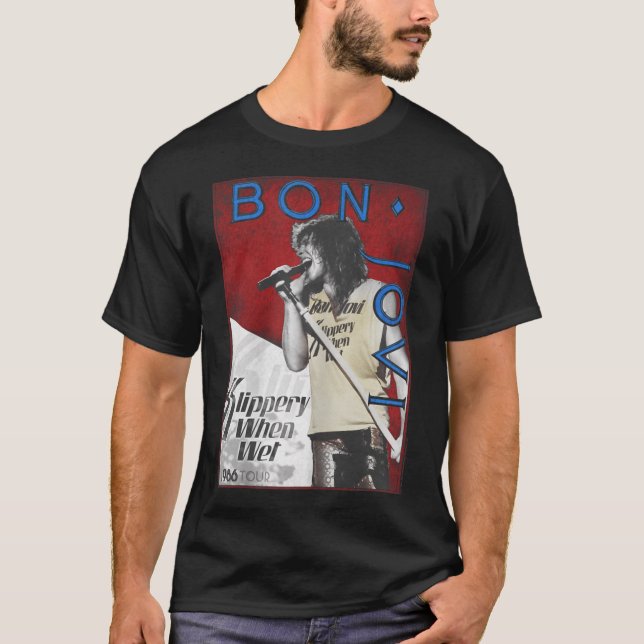 Bon Jovi 86 Tour T Shirt (Framsida)