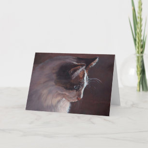 Bon Jovi Kattunge Original Cat Art Greeting Card Kort