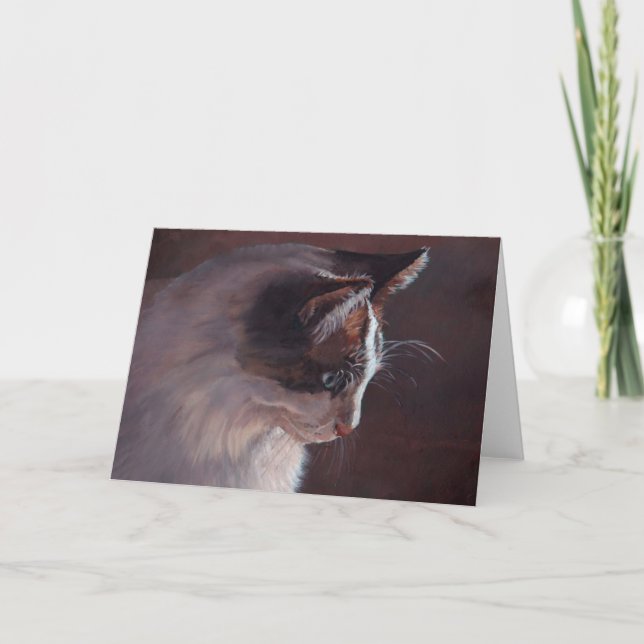 Bon Jovi Kattunge Original Cat Art Greeting Card Kort (Framsida)