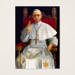 Bön-kort för Pope Pius XII Visitkort