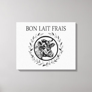 Bon Lait Frais Canvastryck