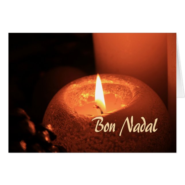 Bon Nadal Catalan Candles Hälsningskort (Framsidan Horizontal)
