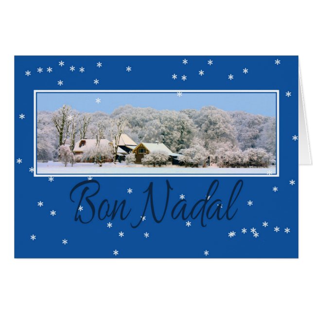 bon nadal catalan christmas hälsningskort (Framsidan Horizontal)