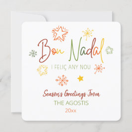 Bon Nadal i feliç any nou, katalanskt julkort