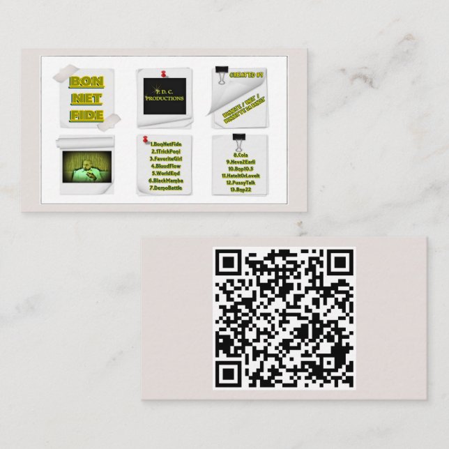 Bon Net Fide qr-kod (Fram/baksida)