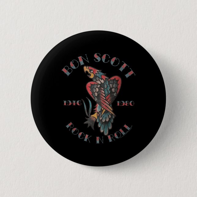 Bon Scott Rock N Roll Tatto 1946-1980 Knapp (Framsida)