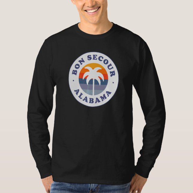 Bon Secour Beach Alabama Al Bukt Kusten Souvenir V T Shirt (Framsida)